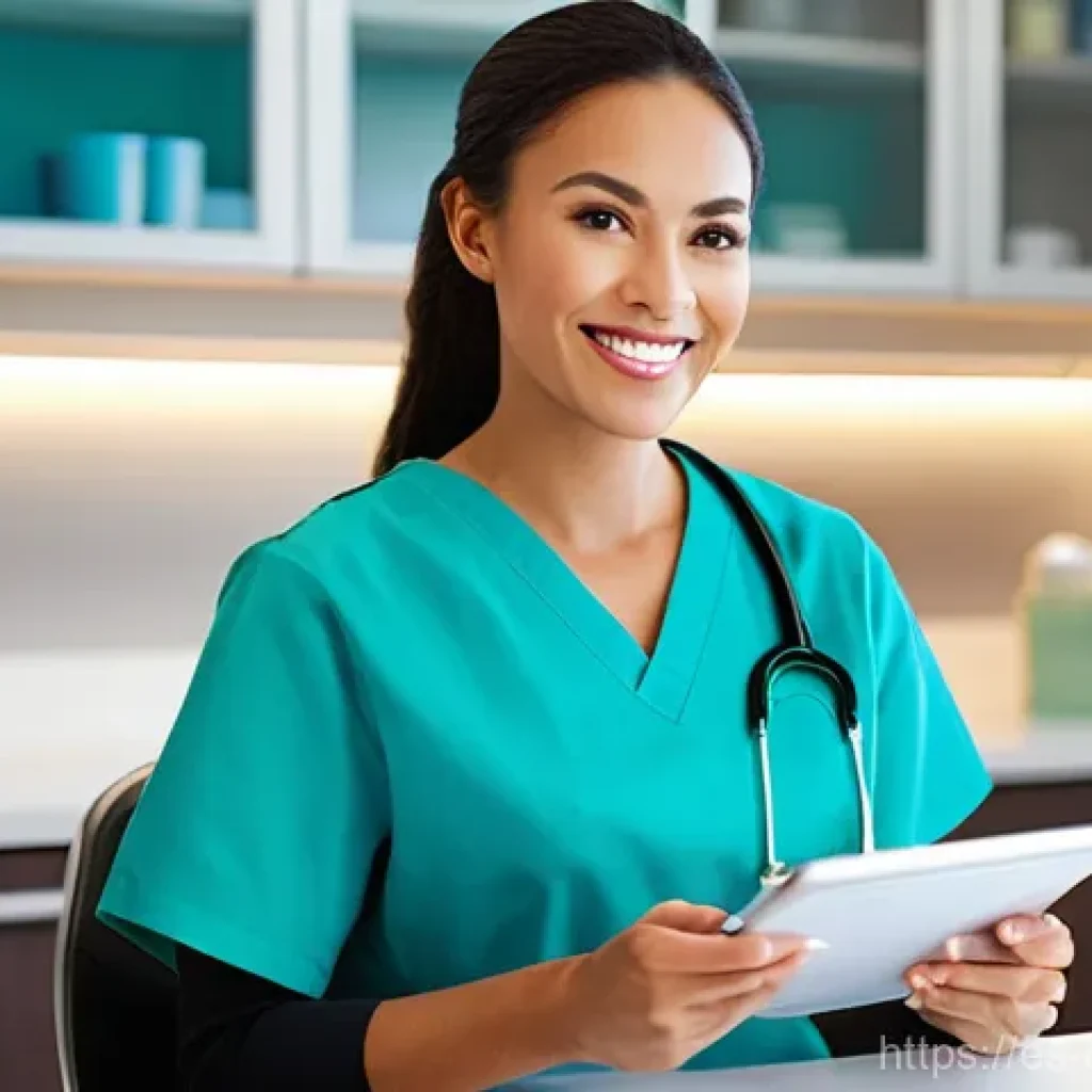 치과위생사 주간 스케줄 예시 - **Prompt for "Strategic Planning"**:
A highly organized and serene female dental hygienist, in h...