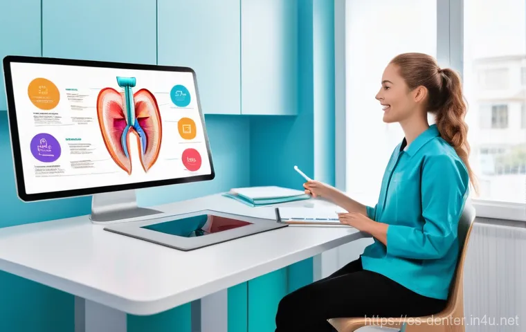 치과위생사 실무 사례 공유 - **Prompt 1: Digital Revolution in Dental Care**
    "A clean, brightly lit, modern dental clinic. A ...