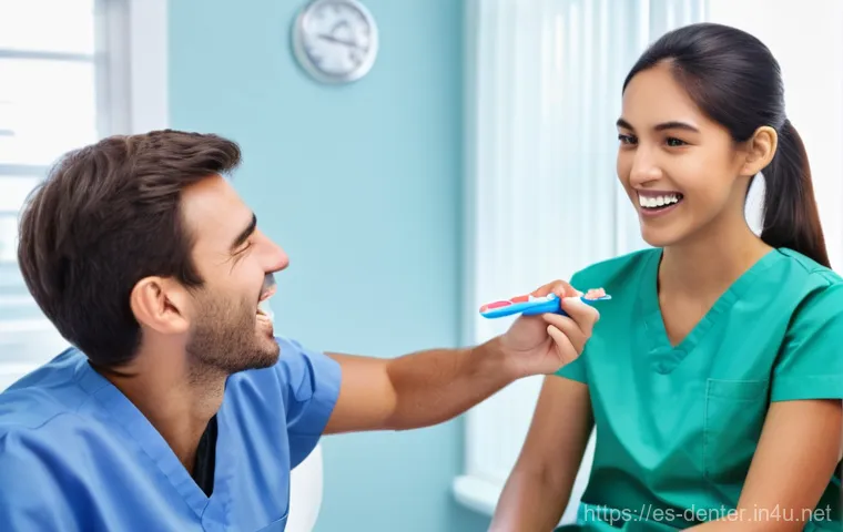 치과위생사로서 자긍심 느끼는 순간 - **A heartwarming moment of restored confidence in a bright, modern dental clinic.** An elderly woman...
