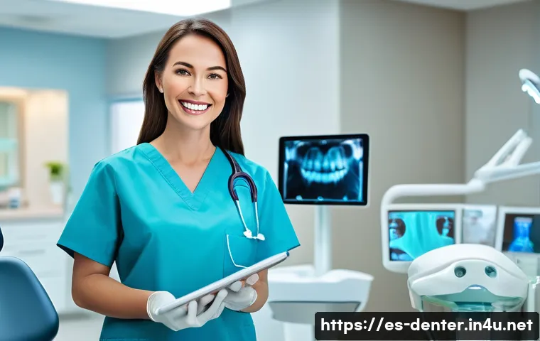 치과위생사 자격증과 경력 관리법 - **Professional Achievement and Modern Dental Practice**
    "A confident and professional female den...